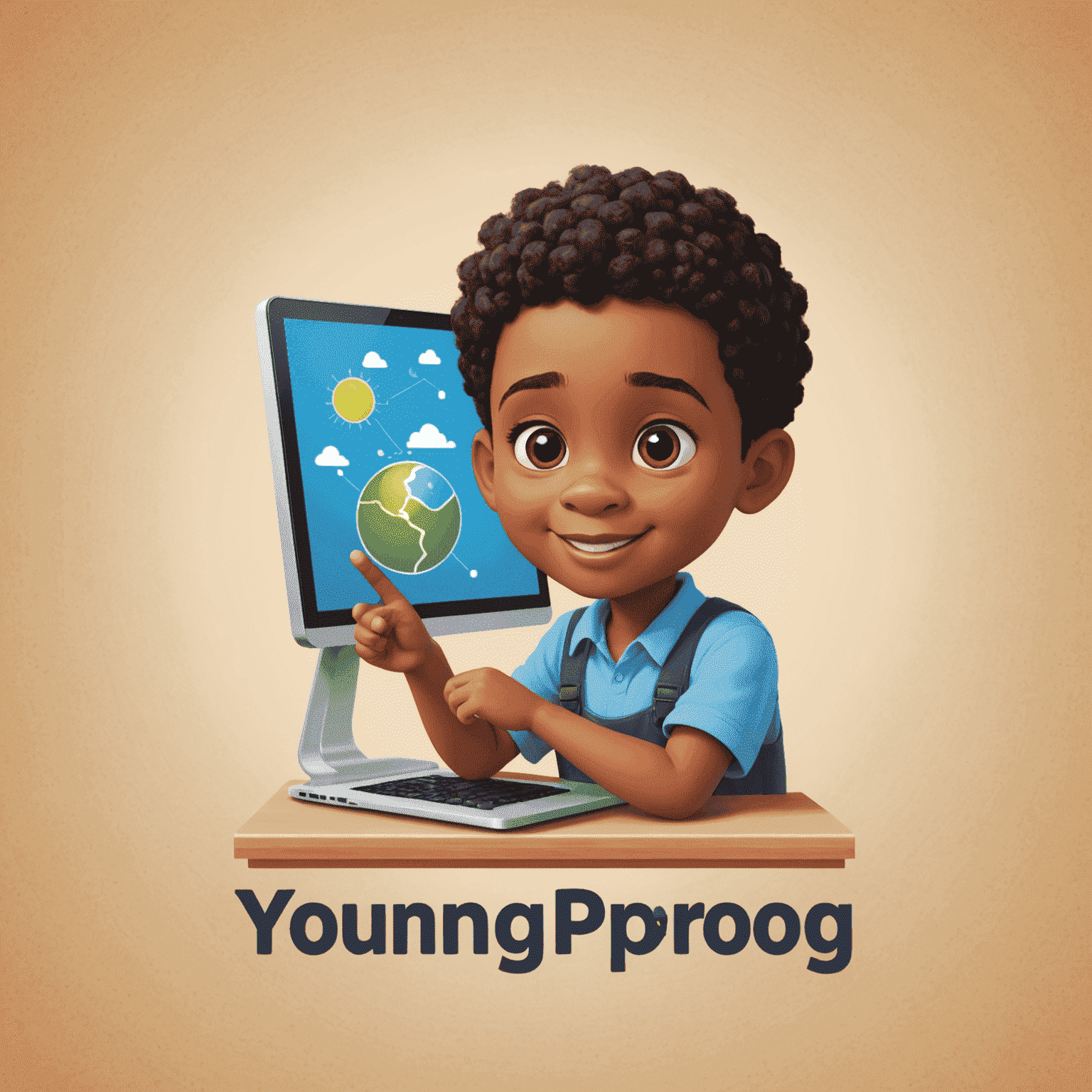 Логотип YoungProg - онлайн-платформа для обучения детей программированию