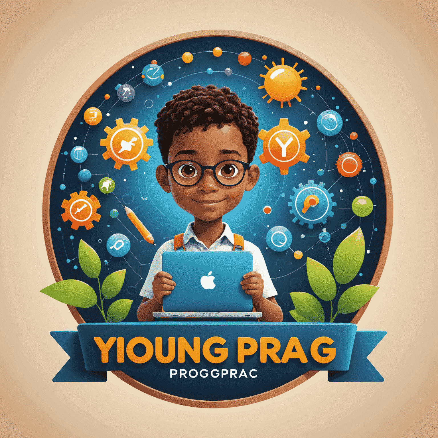 Логотип YoungProg - онлайн-платформа для обучения детей программированию